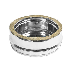 TAPPO CONDENSA DOPPIA PARETE ACCIAIO INOX AISI 316 PARTE INTERNA AISI 304 PARTE ESTERNA - ø200 INTERNO - ø250 ESTERNO - SP. 0,5 MM  - EUF