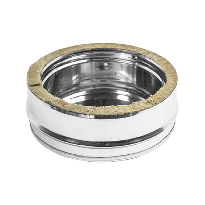 TAPPO CONDENSA DOPPIA PARETE ACCIAIO INOX AISI 316 PARTE INTERNA AISI 304 PARTE ESTERNA - ø200 INTERNO - ø250 ESTERNO - SP. 0,5 MM  - EUF