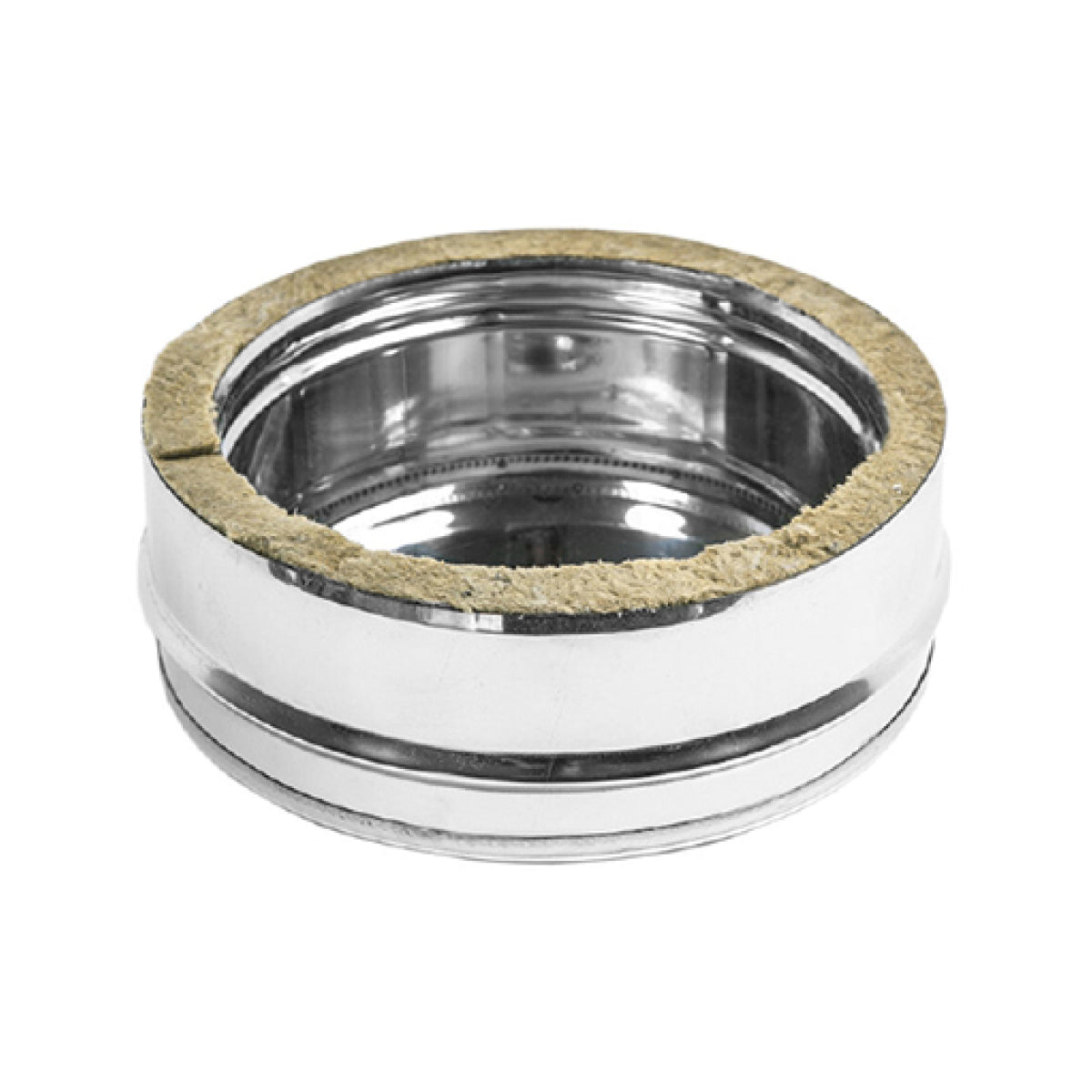 TAPPO CONDENSA DOPPIA PARETE ACCIAIO INOX AISI 316 PARTE INTERNA AISI 304 PARTE ESTERNA - ø250 INTERNO - ø300 ESTERNO - SP. 0,5 MM  - EUF