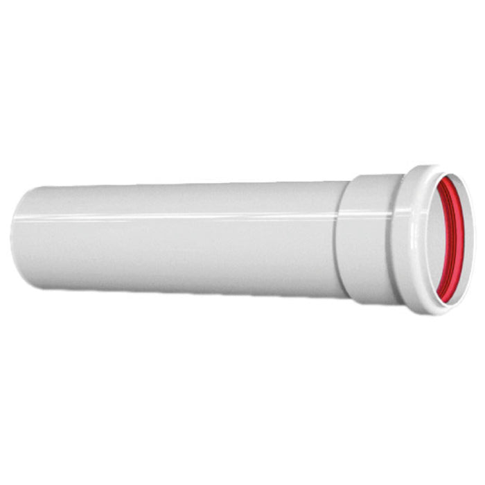 TUBO MONOPARETE IN ALLUMINO ESTRUSO BIANCO - MT 1 ø80  - PCC