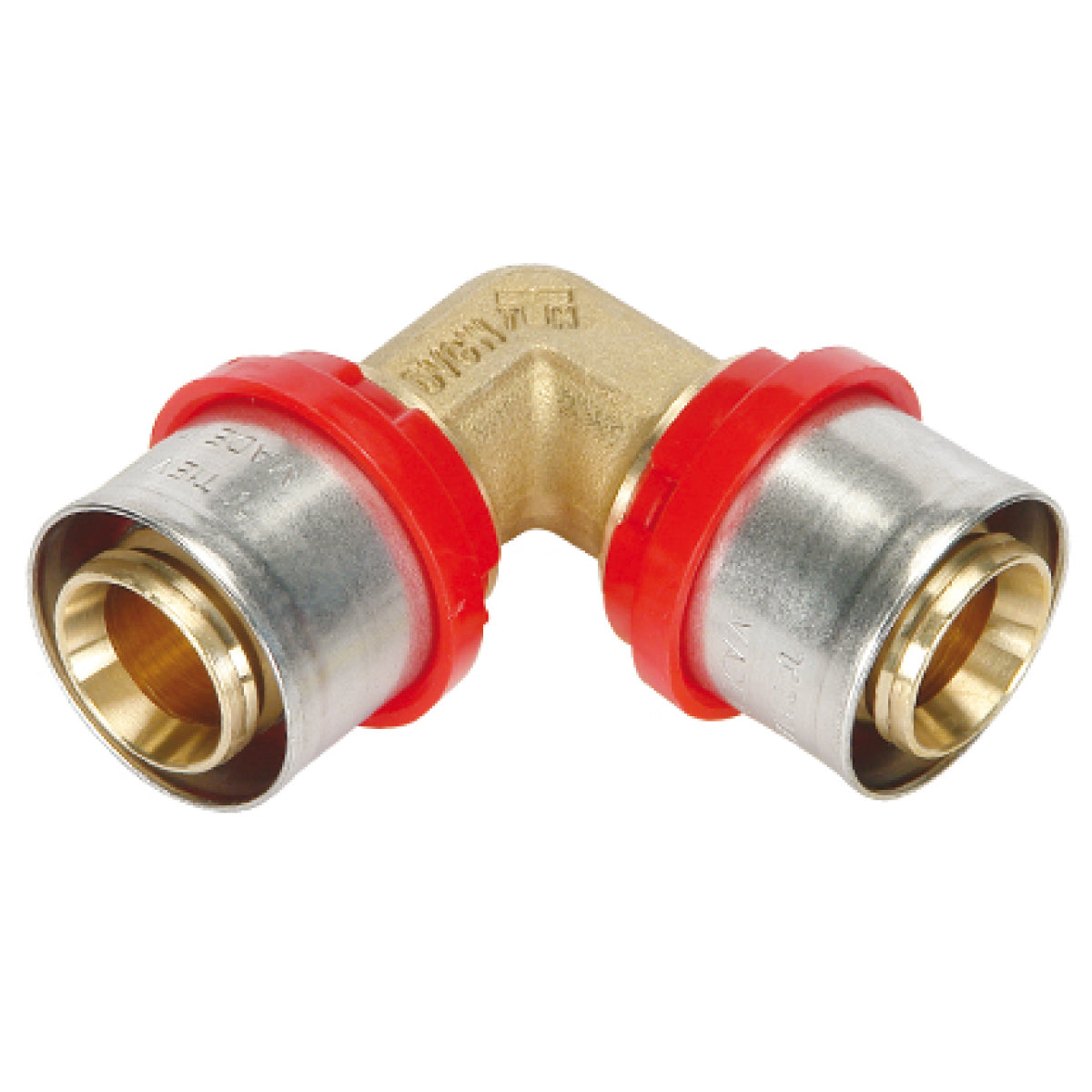 RACCORDO CURVO INTERMEDIO A PRESSARE PER TUBO MULTISTRATO MODELLO COBRAPRESS - ø20X2 - ø20X2  - TIM