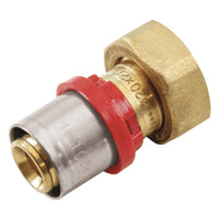 RACCORDO DIRITTO CON GIRELLO E ATTACCO CONICO PER TUBO MULTISTRATO A PRESSARE MODELLO COBRAPRESS - 1/2 ø16X2  - TIM