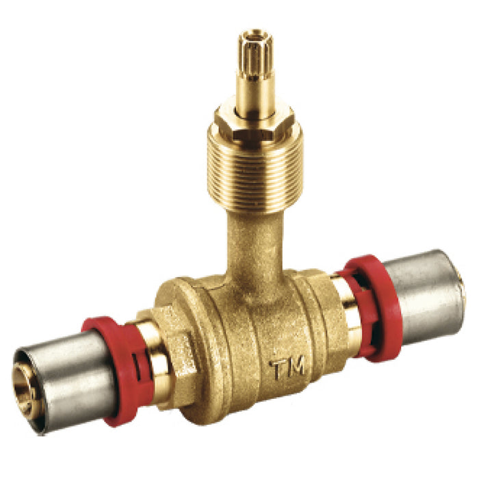 VALVOLA SFERA DA INCASSO PER TUBO MULTISTRATO A PRESSARE MODELLO COBRAPRESS - ø18X18  - TIM