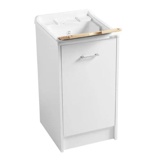 MOBILE LAVATOIO IN TRUCIOLARE NOBILITATO BIANCO UN ANTA MODELLO DOMESTICA - L= 45CM  P= 50CM  H= 86CM  UN ANTA  - COL