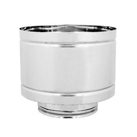 CAPPELLO ANTIVENTO DOPPIA PARETE ACCIAIO INOX AISI 316 PARTE INTERNA AISI 304 PARTE ESTERNA - ø80 INTERNO - ø130 ESTERNO - SP. 0,5 MM  - EUF