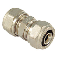 RACCORDO DIRITTO INTERMEDIO A STRINGERE PER TUBO MULTISTRATO MODELLO AL-COBRAPEX - ø16  - TIM