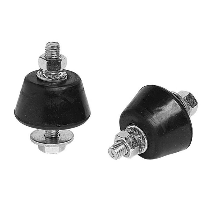 SUPPORTO ANTIVIBRANTE PER STAFFE DI CONDIZIONAMENTO IN GOMMA NERA - DIMENSIONI: 40x25 - PORTATA 80KG PER KIT  - VEC