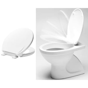 COPRIWATER TERMOPLASTICO UNIVERSALE CON SISTEMA SOFT CLOSE SERIE RALLENTY - BIANCO - KG1,1  - MFL