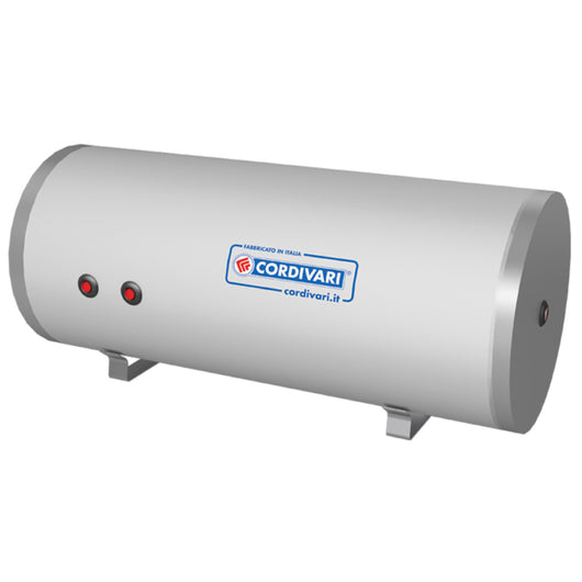 BOLLITORE ORIZZONTALE CON SCAMBIATORE A INTERCAPEDINE PER ACQUA CALDA SANITARIA MODELLO INTERKA WB - LT 80  - COR