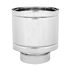 CAPPELLO ANTIVENTO MONOPARETE ACCIAIO INOX AISI 304 - ø80  - EUF