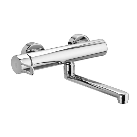 RUBINETTO MISCELATORE MONOCOMANDO LAVELLO CROMATO A PARETE CON CANNA A TUBO DRITTA SERIE RINGO - 1/2 - CROMO  - PAF