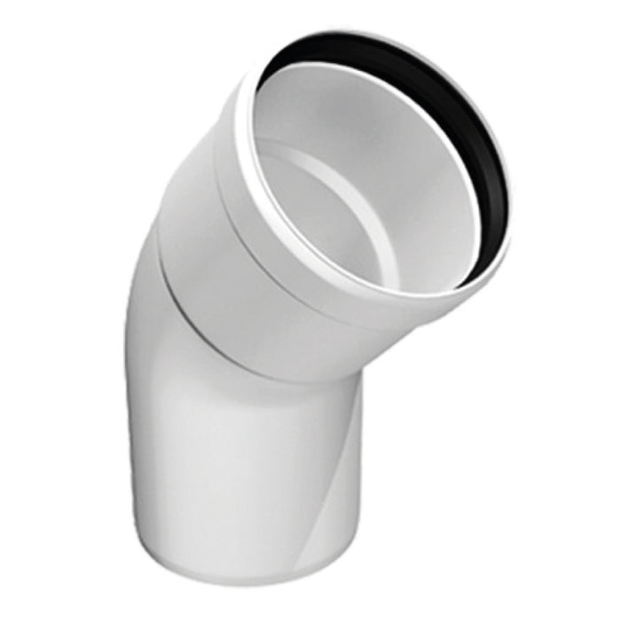 CURVA 45  ° MONOPARETE RIGIDA IN PPS PER CALDAIA A CONDENSAZIONE -  EE ?80  - OLI