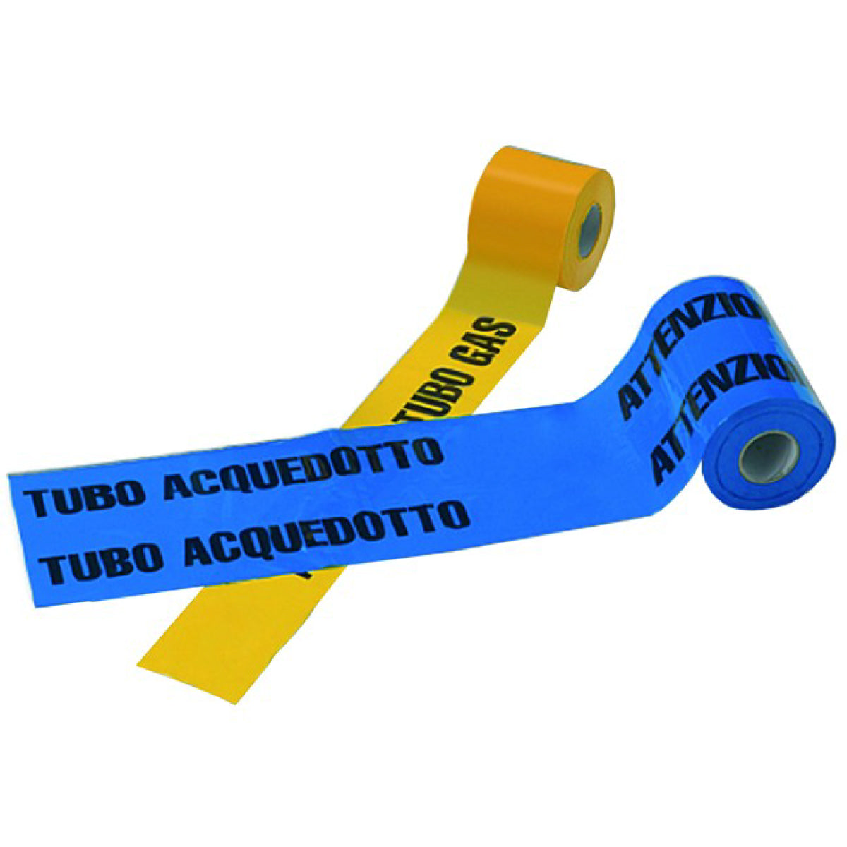 NASTRO AVVERTITORE DA INTERRO IN POLIETILENE - BLU TUBO ACQUA  H= 10 CM  L= 200 MT  - CAM