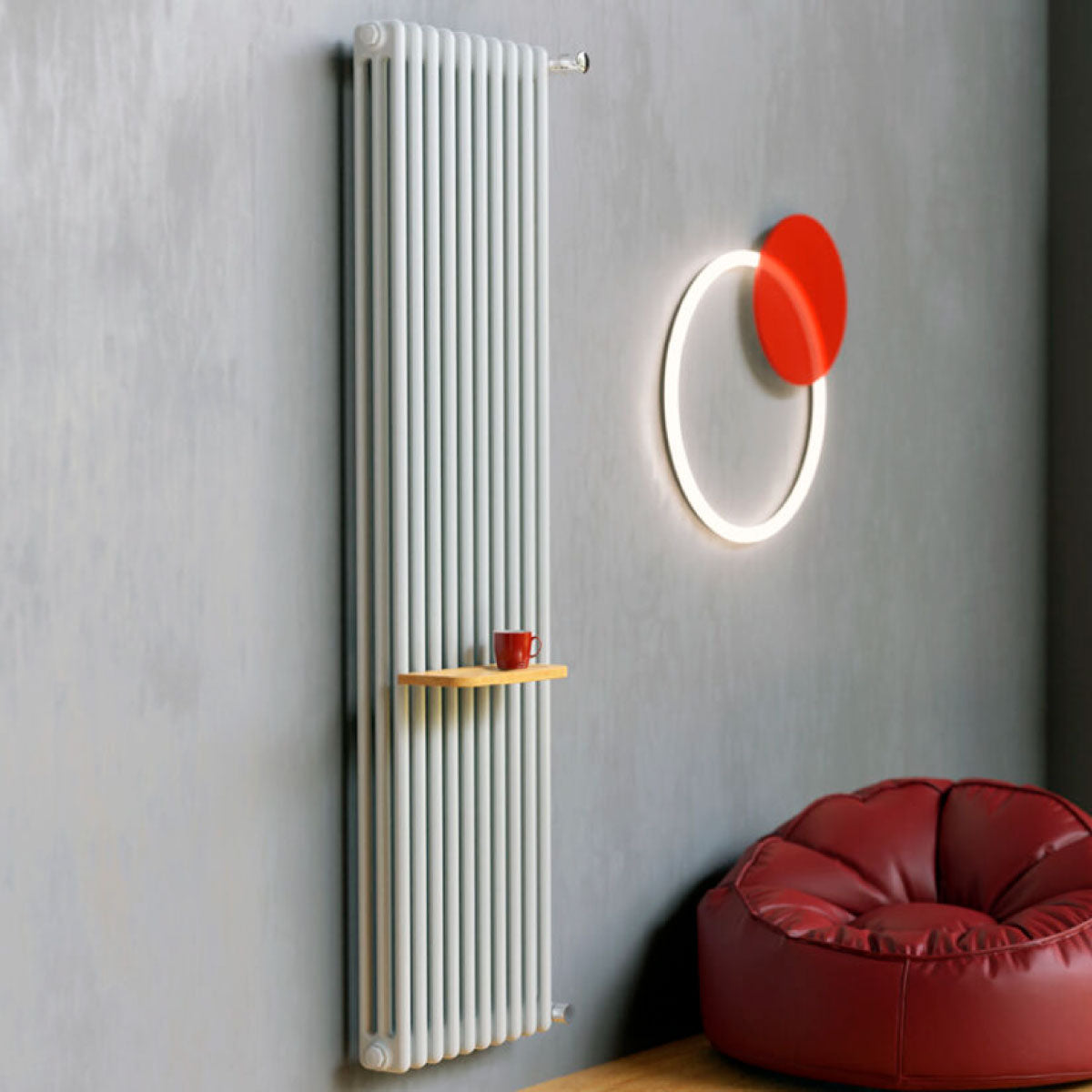 RADIATORE DA ARREDO BIANCO MODELLO ARDESIA H.2000/INT.1944 MM - 3 COLONNE 4 ELEMENTI  - COR