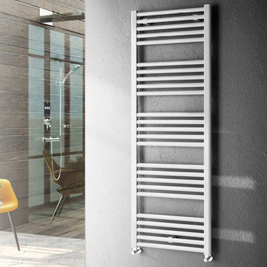 RADIATORE TERMOARREDO SCALDASALVIETTE BIANCO CON TUBOLARI Ø25MM MODELLO ANNA - MM 1160X600 WATT 600 INT. 550  - COR