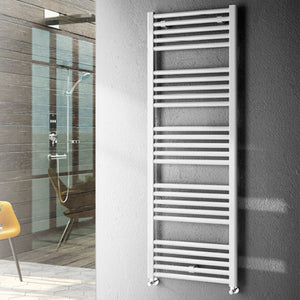 RADIATORE TERMOARREDO SCALDASALVIETTE BIANCO CON TUBOLARI Ø25MM MODELLO ANNA - MM 1454X450 WATT 586 INT. 400  - COR