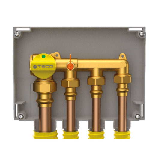 COLLETTORE GAS MONO-INTERCETTAZIONE TRE VIE A UNA MANOPOLA MODELLO K2.4 - 3/4  - TEC