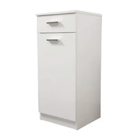 BASE SINGOLA DA BAGNO UN ANTA E CASSETTO IN MELAMINICO BIANCO H.80CM - L=35CM H=80CM P=34CM  - SAV