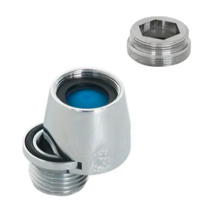 AERATORE RUBINETTO CROMATO CON RACCORDO A BAIONETTA E RIDUZIONE - MM 24X1  - HID