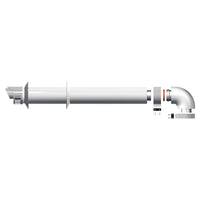 KIT SCARICO FUMI CON TUBO E CURVA COASSIALE PER CALDAIA A CONDENSAZIONE - ø60/100 - LUNGHEZZA 1MT  - CHA