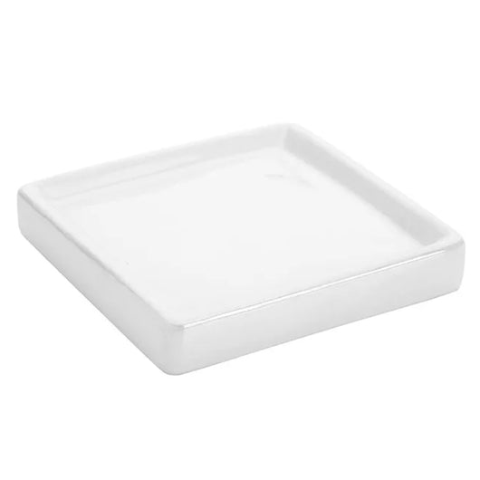 PORTA SAPONE DA APPOGGIO IN CERAMICA BIANCA MODELLO CUBA - DIM. CM(LXPXH):12X12X2  BIANCO  - FRI