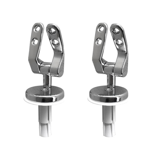 COPPIA CERNIERE PER COPRIWATER IN OTTONE CROMATO - 58 MM- INTER.15 MM  - HID