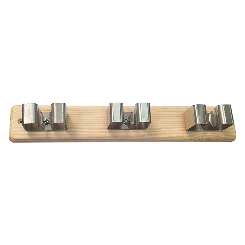 BARRA APPENDISCOPA SUPPORTO LEGNO 3 posti  - Senza Marca