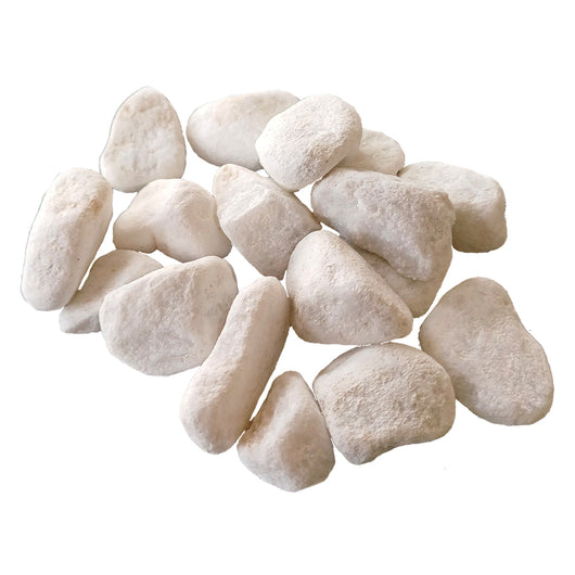 CIOTTOLI ORNAMENTALI 'BIANCO CARRARA' granulometria 25/40 mm  - Senza Marca