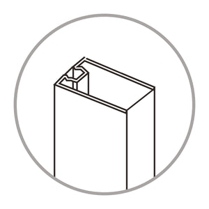 PROFILO PER BOX DOCCIA CROMATO MODELLO TINA A MARCHIO MOBO - 08 - PROFILO 90/100  - MOB