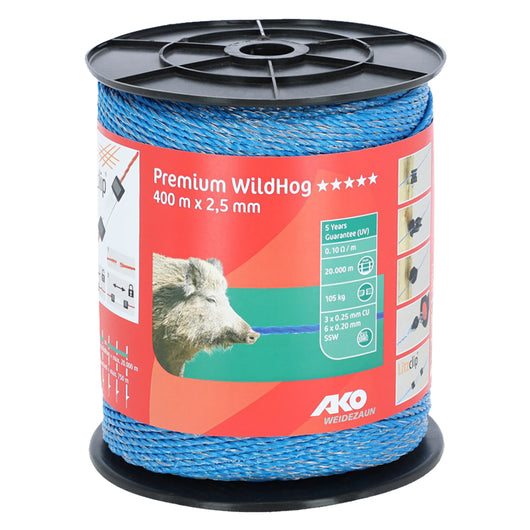 FILO ELETTRIFICATO TONDO PER RECINTO 'PREMIUM WILDHOG' mt. 400  - ALBERT KERBL