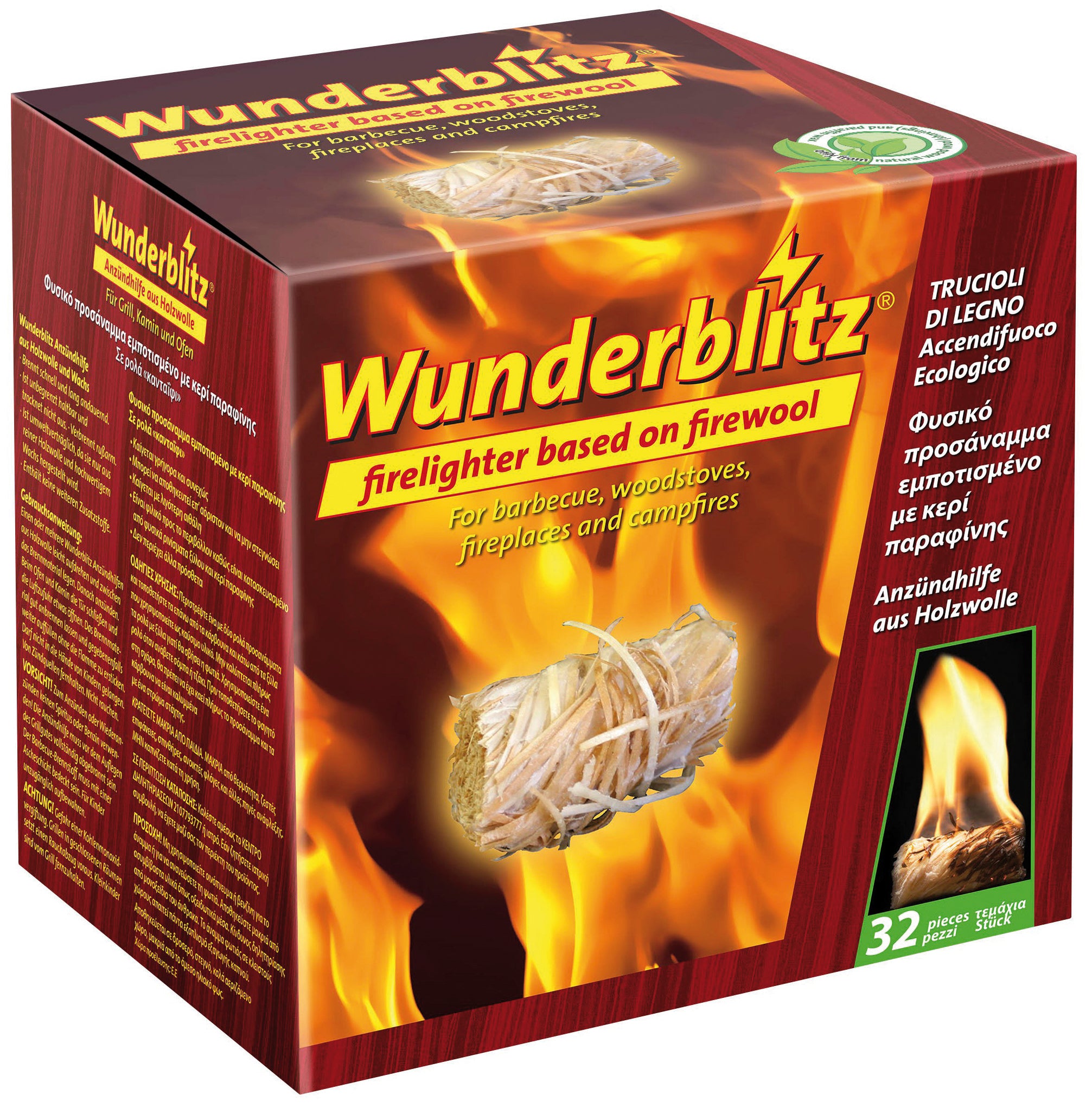 ACCENDIFUOCO ECOLOGICO IN RICCIOLI  32 pezzi 12.00 pz