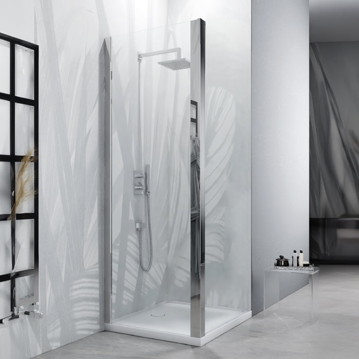 LATO FISSO PER PORTA SALOON IN VETRO TEMPERATO TRASPARENTE 6MM MODELLO NEWTON H.195 - EST. CM 67/69  VETRO TRASPARENTE  - MOB