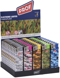 ACCENDINO ELETTRONICO CAMOUFLAGE  Fantasie assortite 50.00 pz