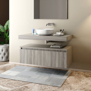 CASSETTONE BAGNO SOSPESO 100CM - DIM. CM(LXPXH): 100X46X30  TABACCO  - MOB