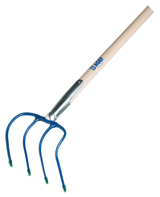 Agef FORCA CURVA A RAMPINO 4 denti con manico cm.120