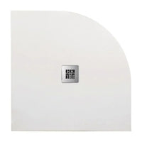 PIATTO DOCCIA SEMICIRCOLARE IN MARMORESINA BIANCO MODELLO STONE FREE H2,8 - CM 90X90  - BAR