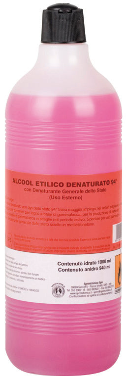ALCOOL ETILICO DENATURATO 94%  lt. 1 12.00 pz