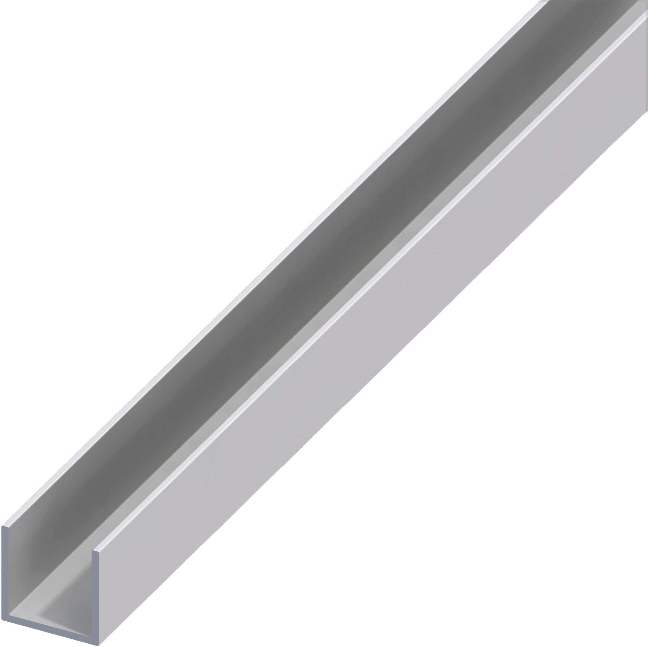 Alfer PROFILO A U ALLUMINIO Argento Satinato mm.  8x8x1 mt. 2 5.00 pz