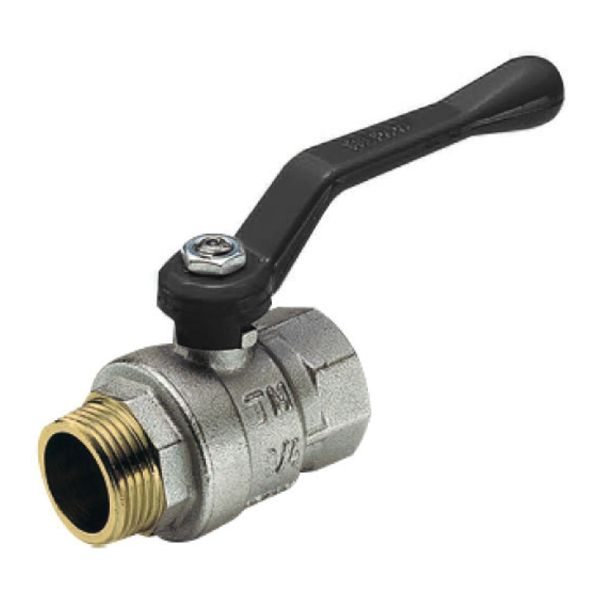 VALVOLA ARRESTO A SFERA IN OTTONE CON LEVA MASCHIO FEMMINA - 1/2  - TIM