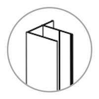 PROFILO A MURO PER BOX DOCCIA CROMATO MODELLO GALILEO/LEONARDO/DARWIN/KEPLERO A MARCHIO MOBO - 03 PROFI.A MURO GALILEO/LEONARDO/DARWIN/KEPLERO  - MOB