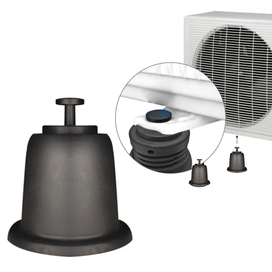 SUPPORTO ANTIVIBRANTE A PAVIMENTO PER UNITÀ ESTERNE DI CONDIZIONAMENTO IN TERMOPLASTICO - ø100 MM - ALTEZZA FISSA 100MM - PORTATA 325KG PER KIT  - VEC