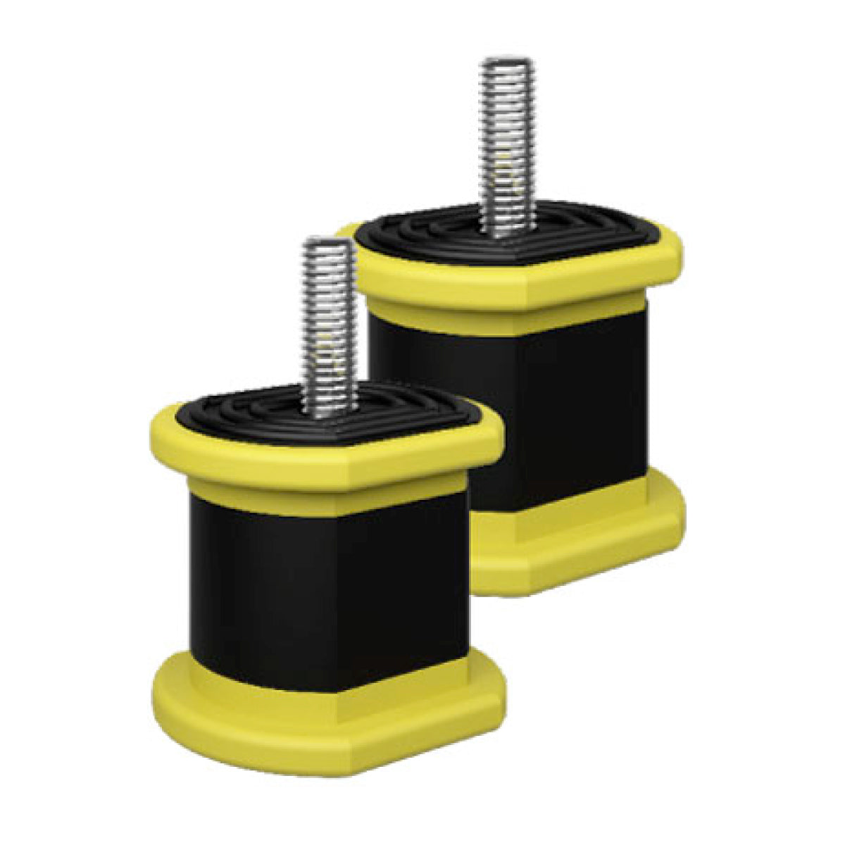 SUPPORTO ANTIVIBRANTE PER STAFFE DI CONDIZIONAMENTO E A PAVIMENTO PER UNITÀ ESTERNE IN TERMOPLASTICO - DIMENSIONI MM : 40X40  PORTATA 200 KG PER KIT  - VEC