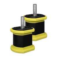 SUPPORTO ANTIVIBRANTE PER STAFFE DI CONDIZIONAMENTO E A PAVIMENTO PER UNITÀ ESTERNE IN TERMOPLASTICO - DIMENSIONI MM : 40X40  PORTATA 200 KG PER KIT  - VEC