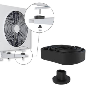 SUPPORTO ANTIVIBRANTE PER STAFFE DI CONDIZIONAMENTO IN TERMOPLASTICO SERIE GRINTA - DIMENSIONI MM: 40X56 ALTEZZA 15 MM PORTATA 70 KG PER KIT  - VEC