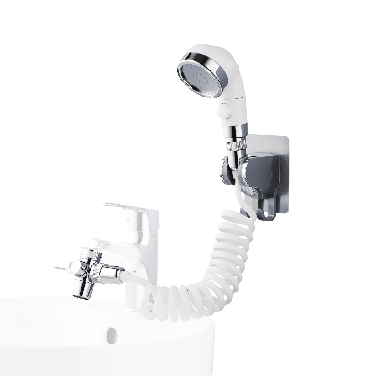 SET DOCCETTA IN ABS PER LAVABO DA BAGNO MODELLO FAST - ATTACCO FLESSIBILE 1/2. ATTACCO AERATORE M22  - AER