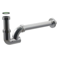 SIFONE SCARICO A COLONNA IN OTTONE CROMATO SENZA PILETTA PER LAVABO A COLONNA CON ISPEZIONE - ATTACCO PILETTA 11/4 - SCARICO ø32X250 MM  - BON