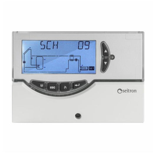CENTRALINA ELETTRONICA DIGITALE PER IMPIANTI SOLARI TERMICI MODELLO ELIOS MIDI - DIM:156X108X47(LXAXP). 230V-50HZ. PER IMPIANTI SOLARI  - SEI