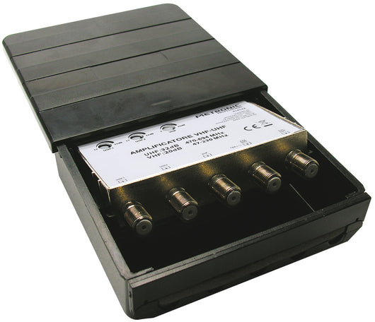 AMPLIFICATORE PER ANTENNE TV DA ESTERNO - 3 IN/ 2 OUT