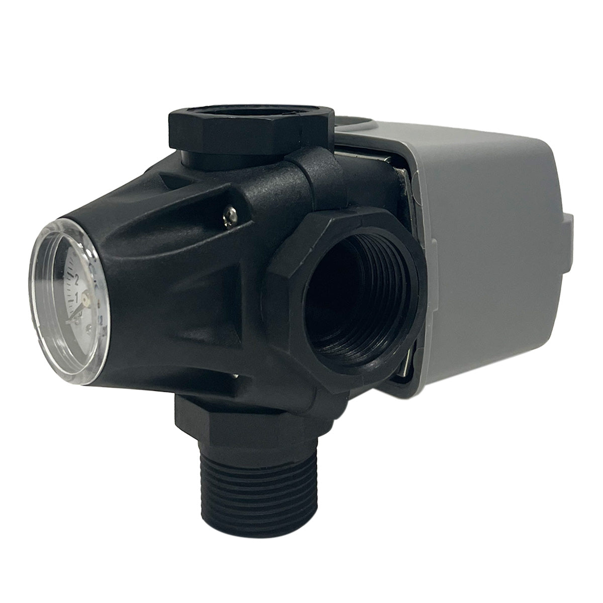 PRESSOSTATO PER AUTOCLAVE 3 IN 1 IN ABS CON MANOMETRO E RACCORDO A 5 VIE MODELLO ROBOTOP - 6 BAR  - ZEL