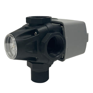 PRESSOSTATO PER AUTOCLAVE 3 IN 1 IN ABS CON MANOMETRO E RACCORDO A 5 VIE MODELLO ROBOTOP - 6 BAR  - ZEL